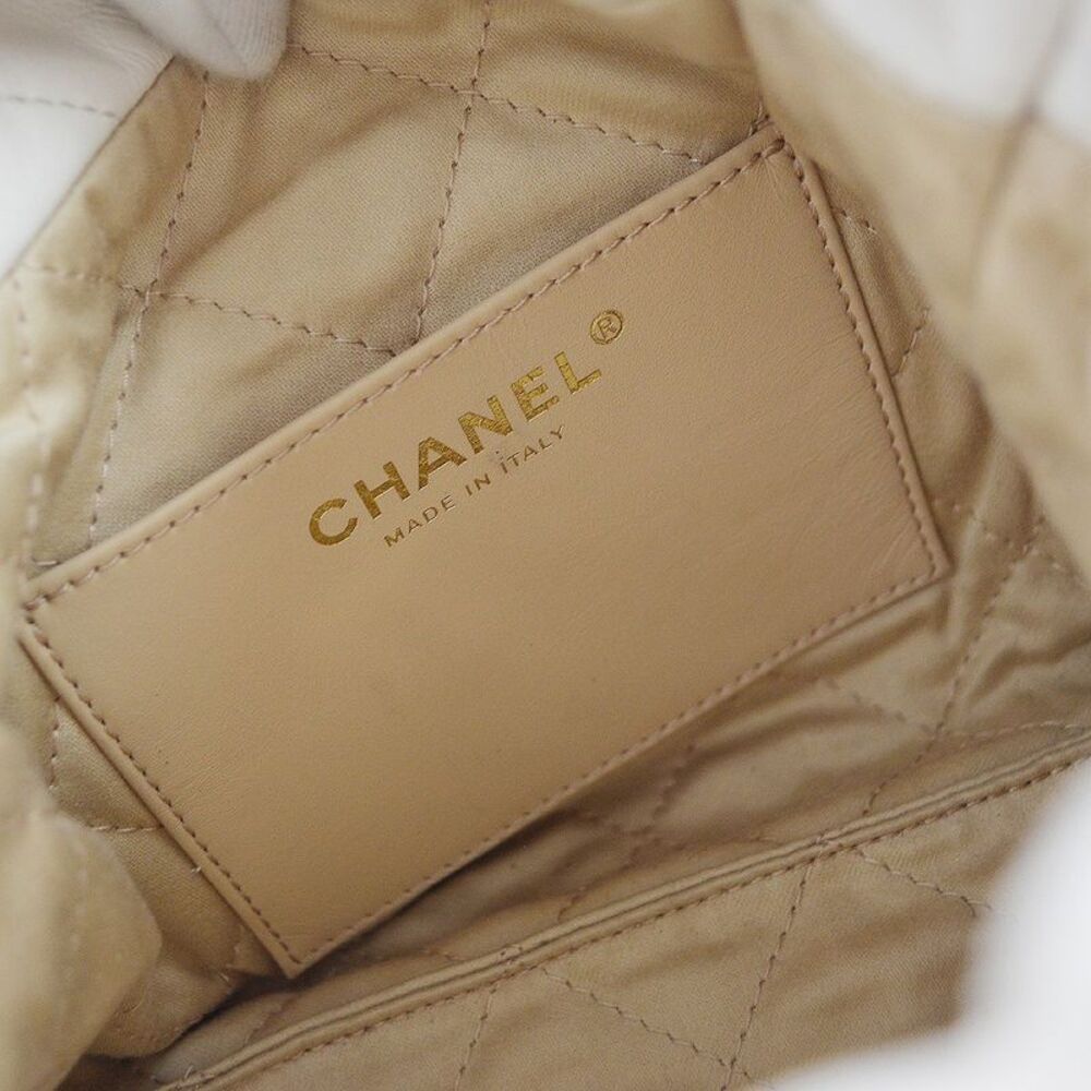 Chanel 22 Chain Hobo Quilted Shaded Calfskin White Leather Shoulder Bag Bag - Picture 8 of 9